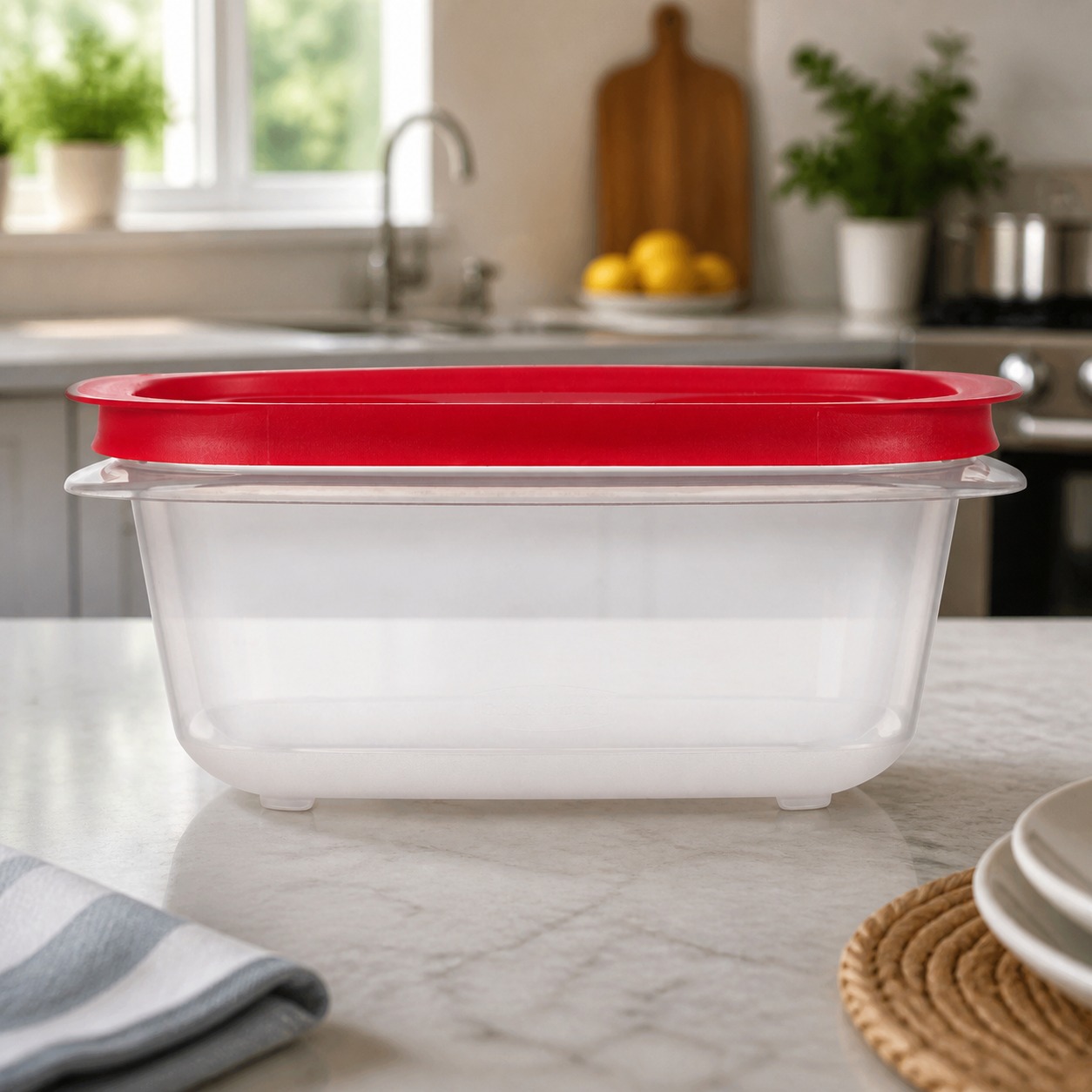 Food Storage Meal Prep - Red Rectangular Food Storage Container With