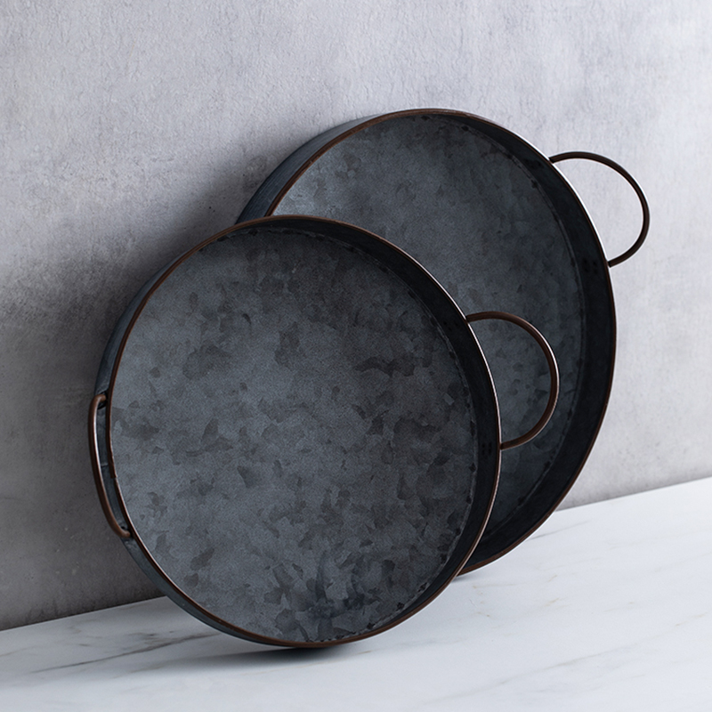 Food Storage Restaurant - European Retro Round Iron Plate with