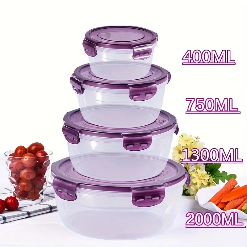 Food Storage Box Plastic - 4 Plastic Food Storage Containers, Lunch