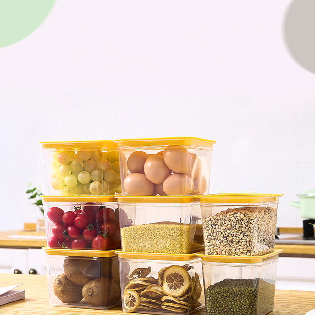 Food Storage Box Plastic - 2Pcs Ecofriendly Stackable Food Storage Boxes