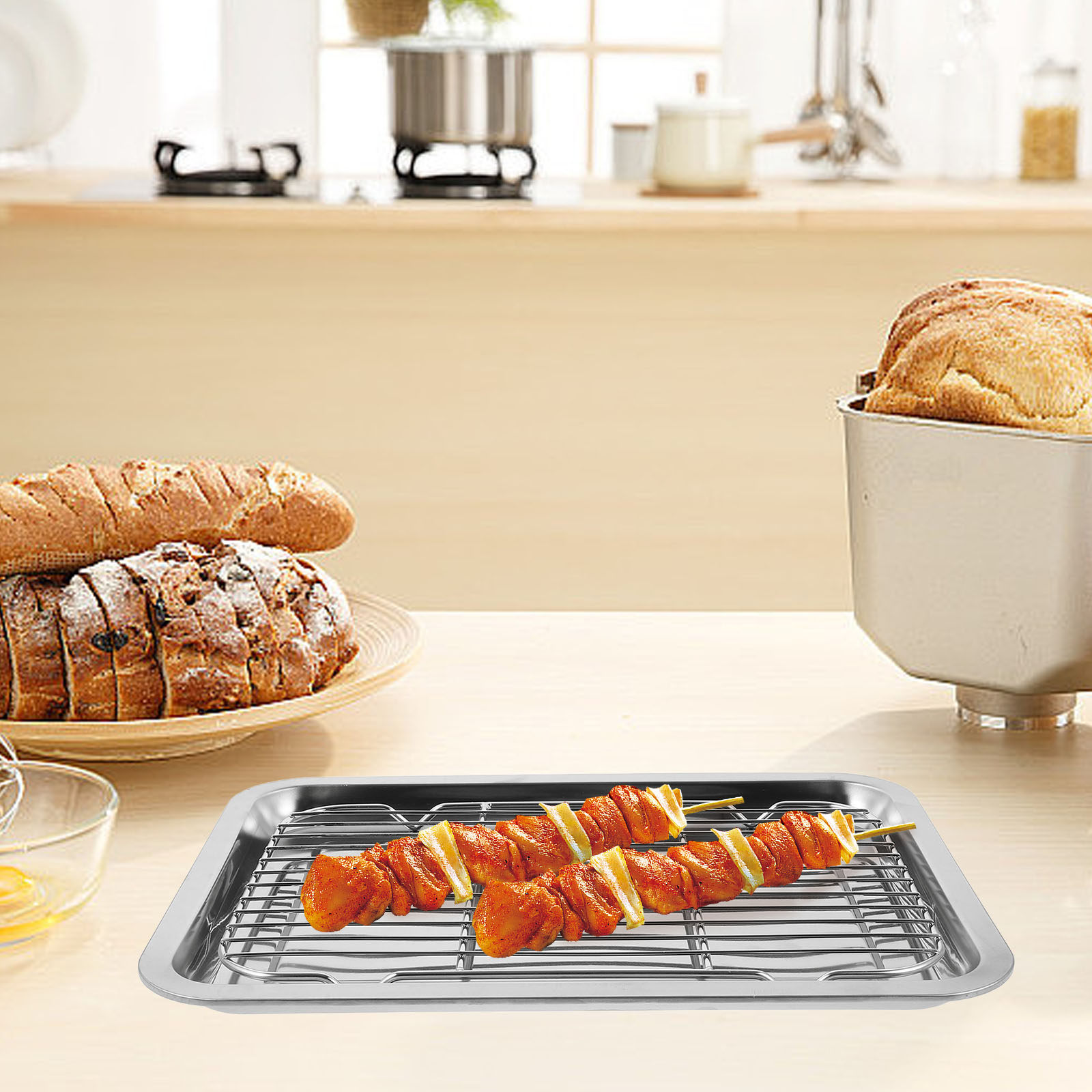 Food Storage Restaurant - 1Set Stainless Steel Wire Baking Rack