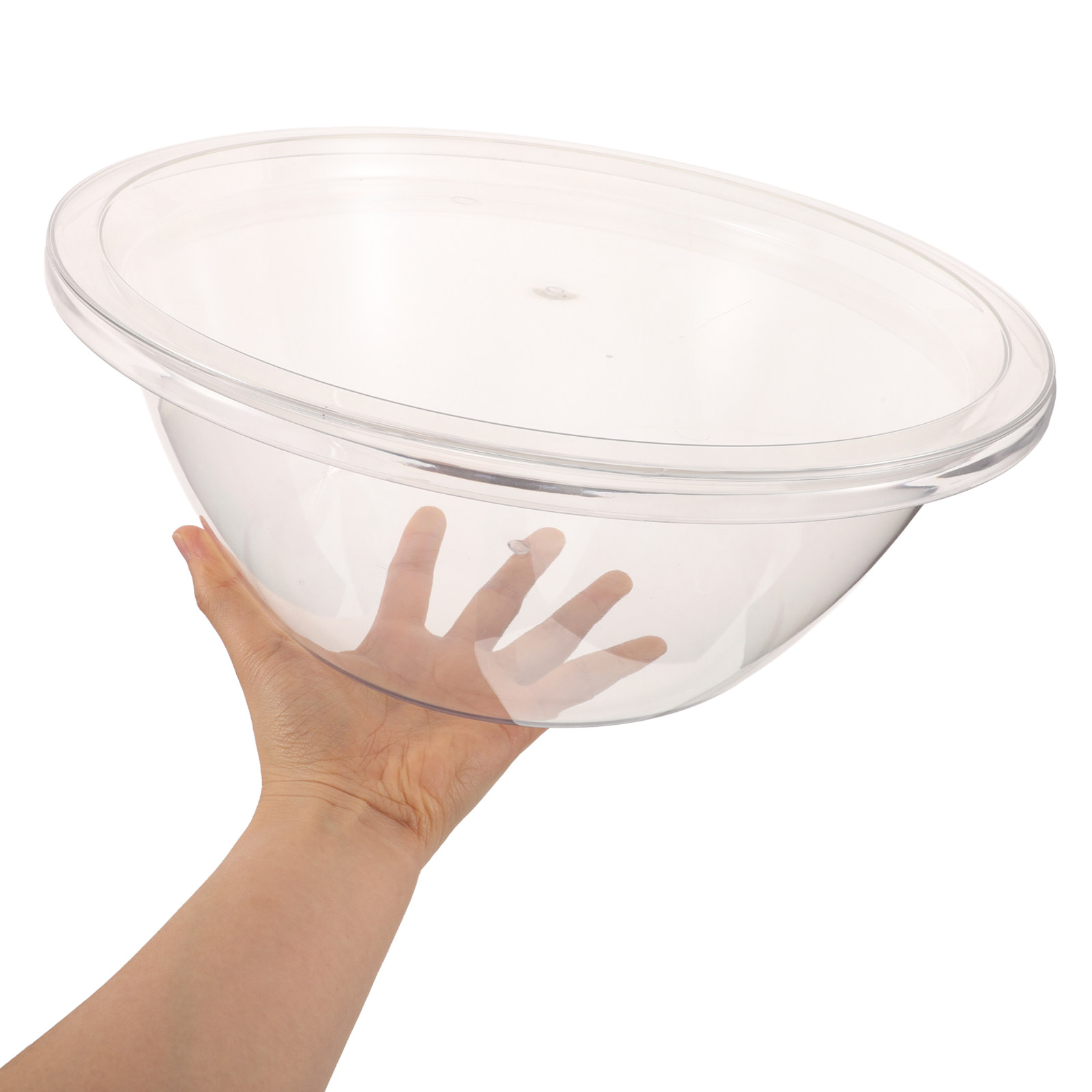 Food Storage Meal Prep - 2Sets Plastic Baking Mixing Bowls Clear