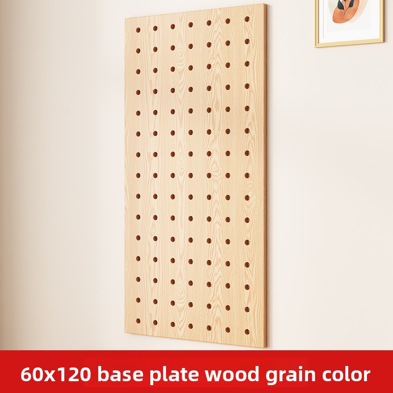 Food Storage Organizer - Solid Wood Nordic Pegboard Wall Shelf