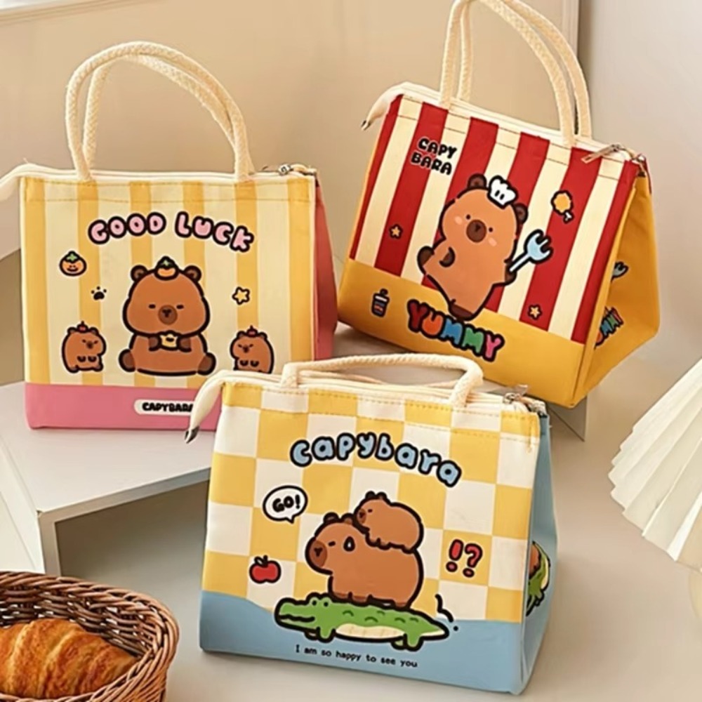 Food Storage Keep Warm - Kawaii Capybara Thermal Lunch Bag Insulated