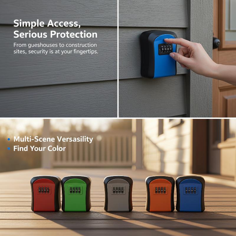 Wall Mounted Key Safe Box 4 Di - Food Storage Box With Lock And Key 评论和价格