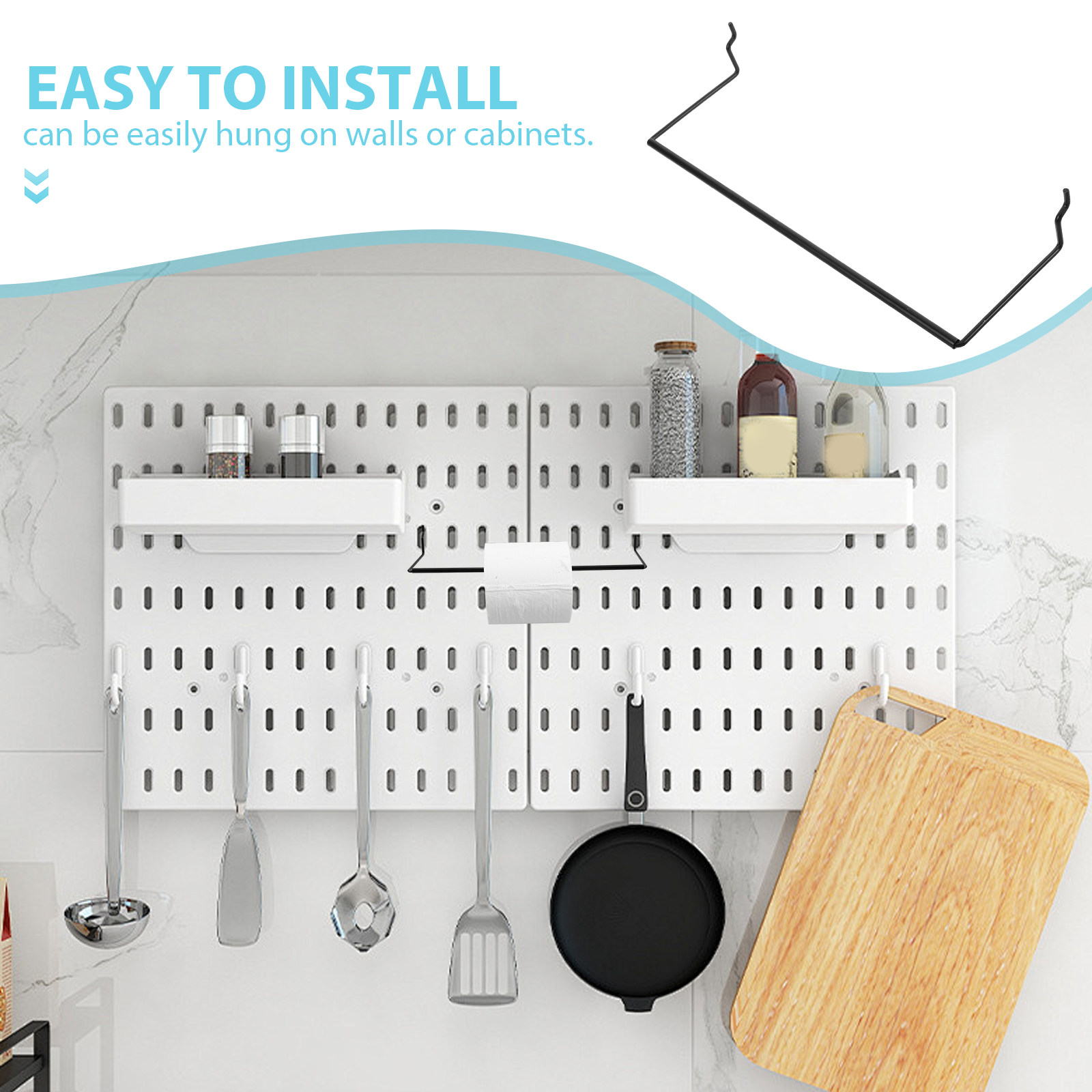 Metal Pegboard Kitchen Towel H - Food Storage Organizer 评论和价格