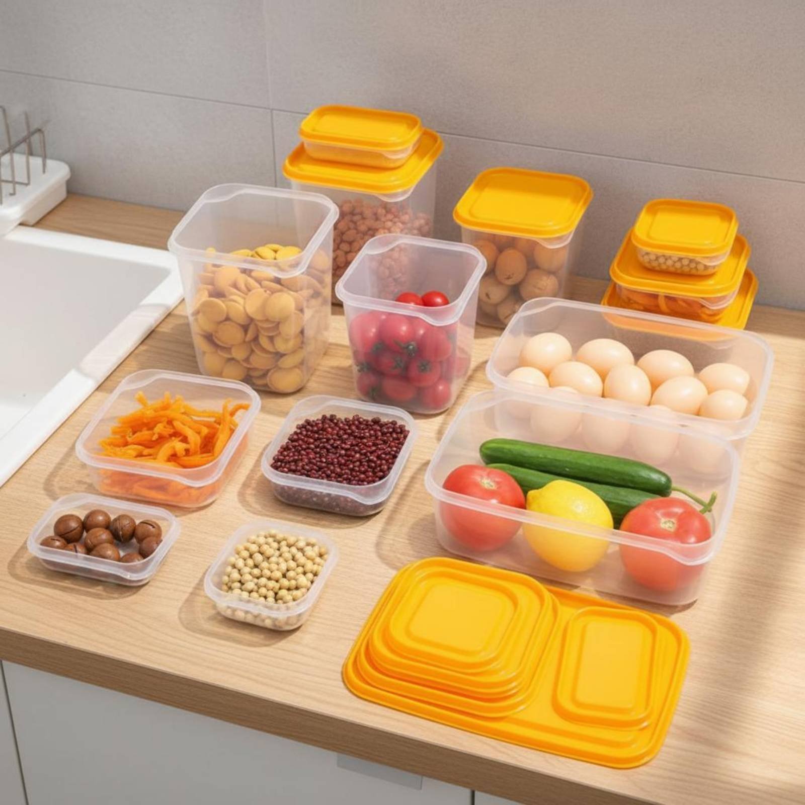 17 Pieces Fridge Storage Box S - Food Storage Box Plastic 评论和价格