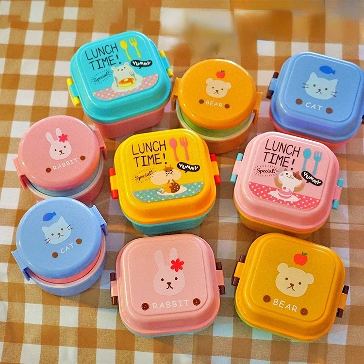 Cute Cartoon Kittyed Bento Lun - Food Storage Organizer 评论和价格