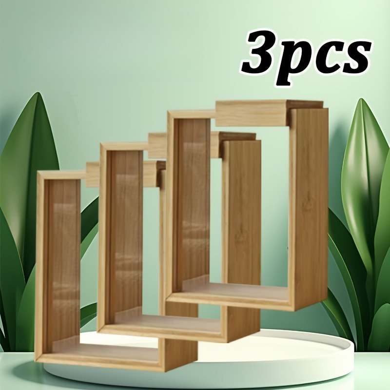 3pcs Bamboo Storage Containers - Stackable Pantry Bin 评论和价格