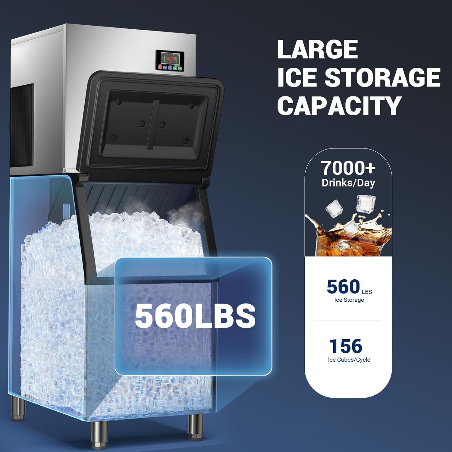 Commercial Ice Maker Machine w - Food Storage Restaurant 评论和价格