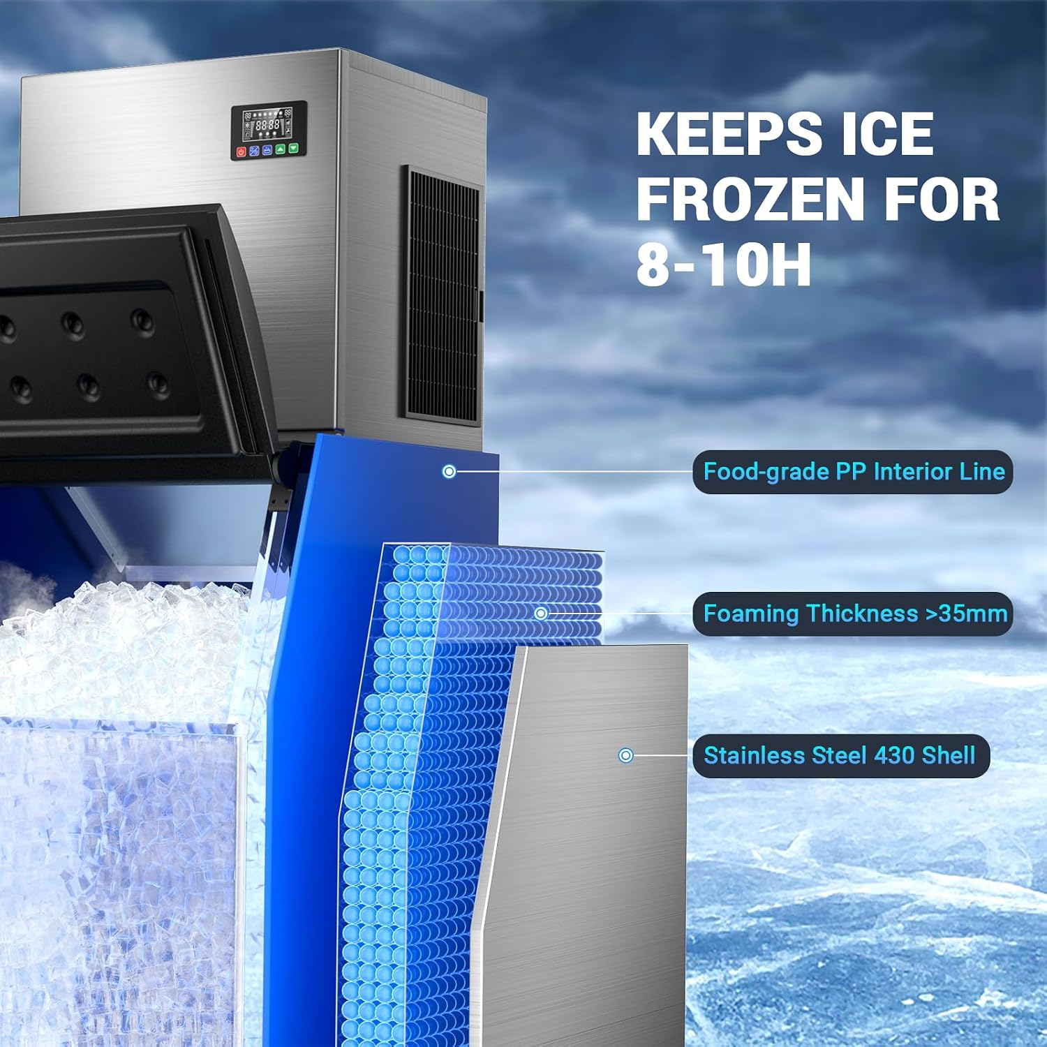 Commercial Ice Maker Machine w - Food Storage Restaurant 评论和价格