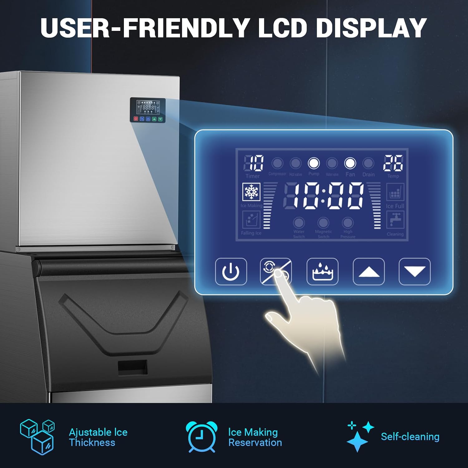 Commercial Ice Maker Machine w - Food Storage Restaurant 评论和价格