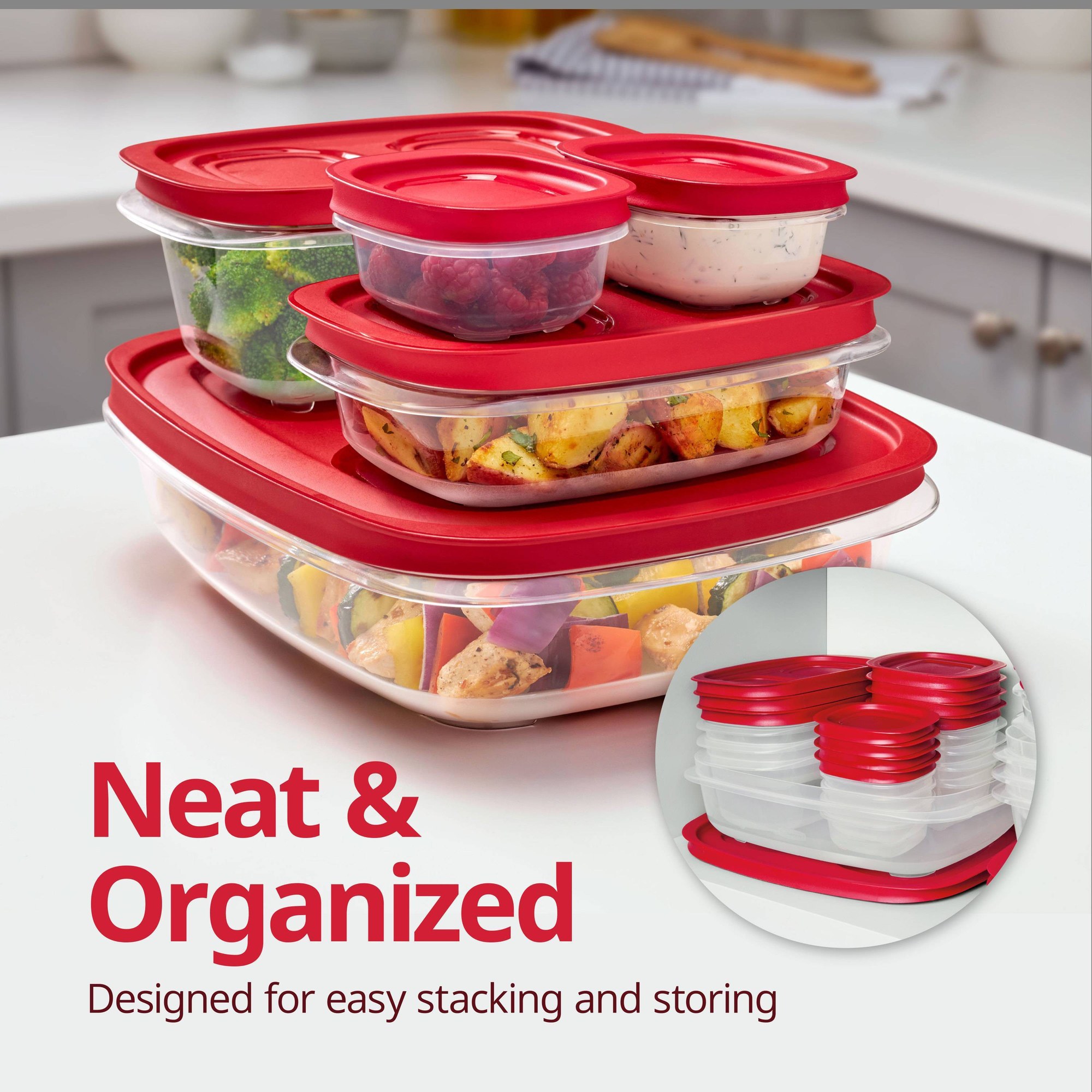 Red Rectangular Food Storage C - Food Storage Meal Prep 评论和价格