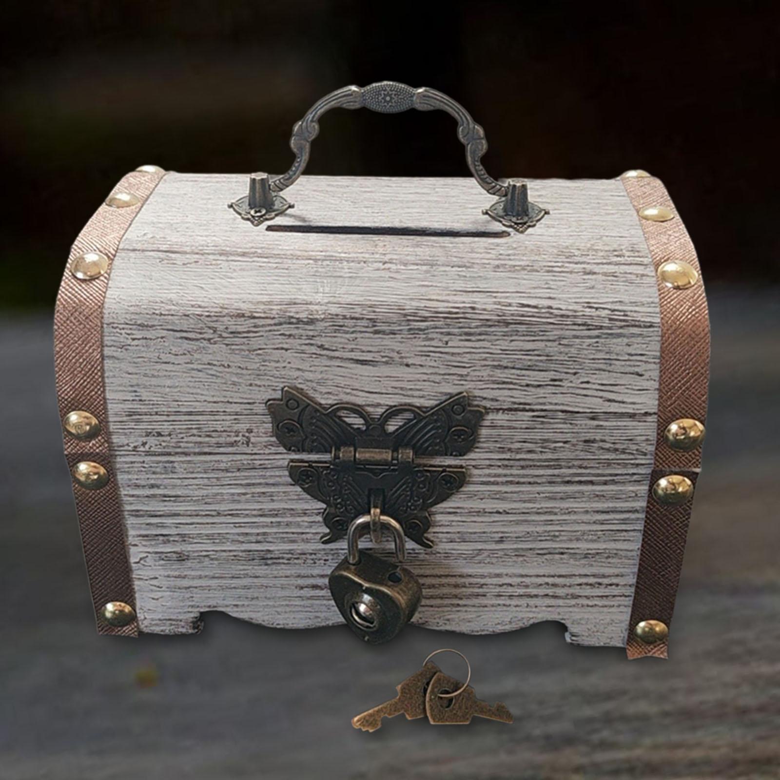 Piggy Bank Treasure Chest with - Food Storage Box With Lock And Key 评论和价格