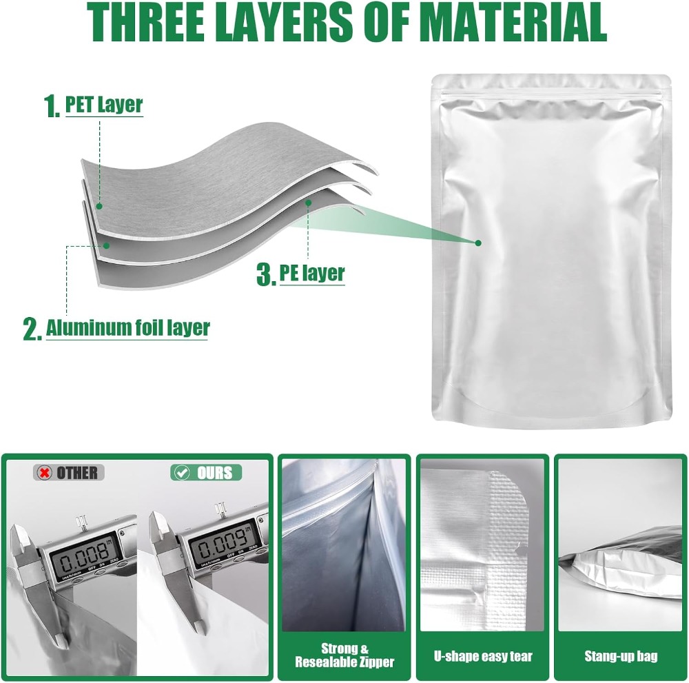 120 Mylar Bags for Food Storag - Food Storage Oxygen Absorbers 评论和价格
