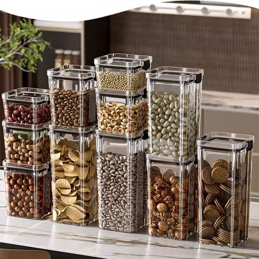 Transparent Food Storage Conta - Stackable Pantry Bin 评论和价格
