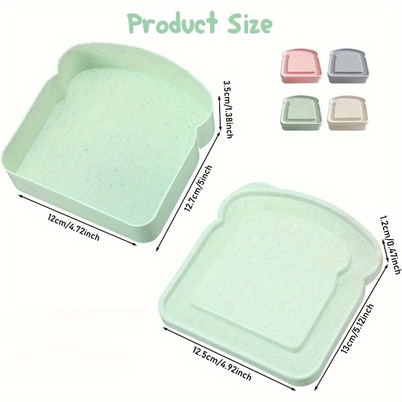 1pc Bento Boxes, Sandwich Cont - Food Storage Box Plastic 评论和价格
