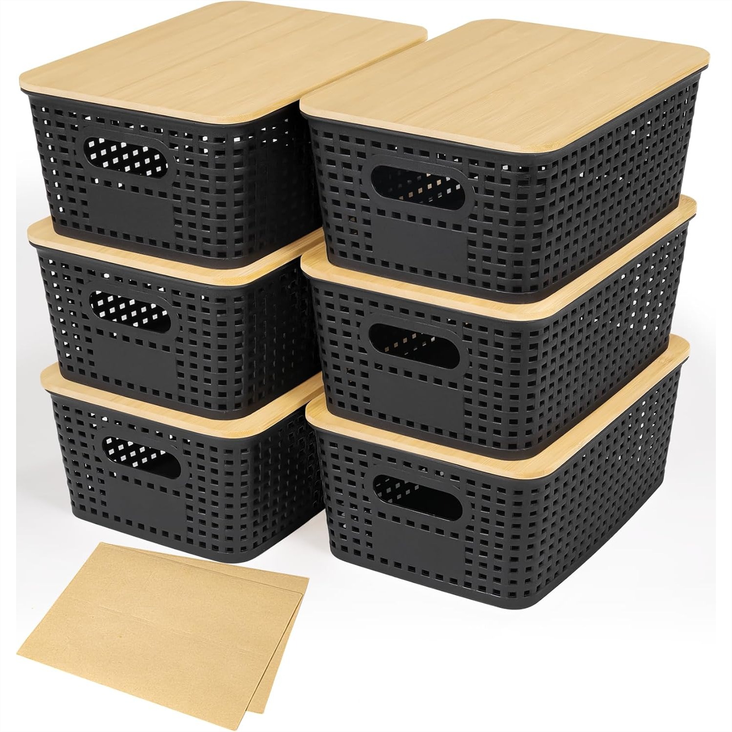 1pc Plastic Storage Baskets wi - Stackable Pantry Bin 评论和价格
