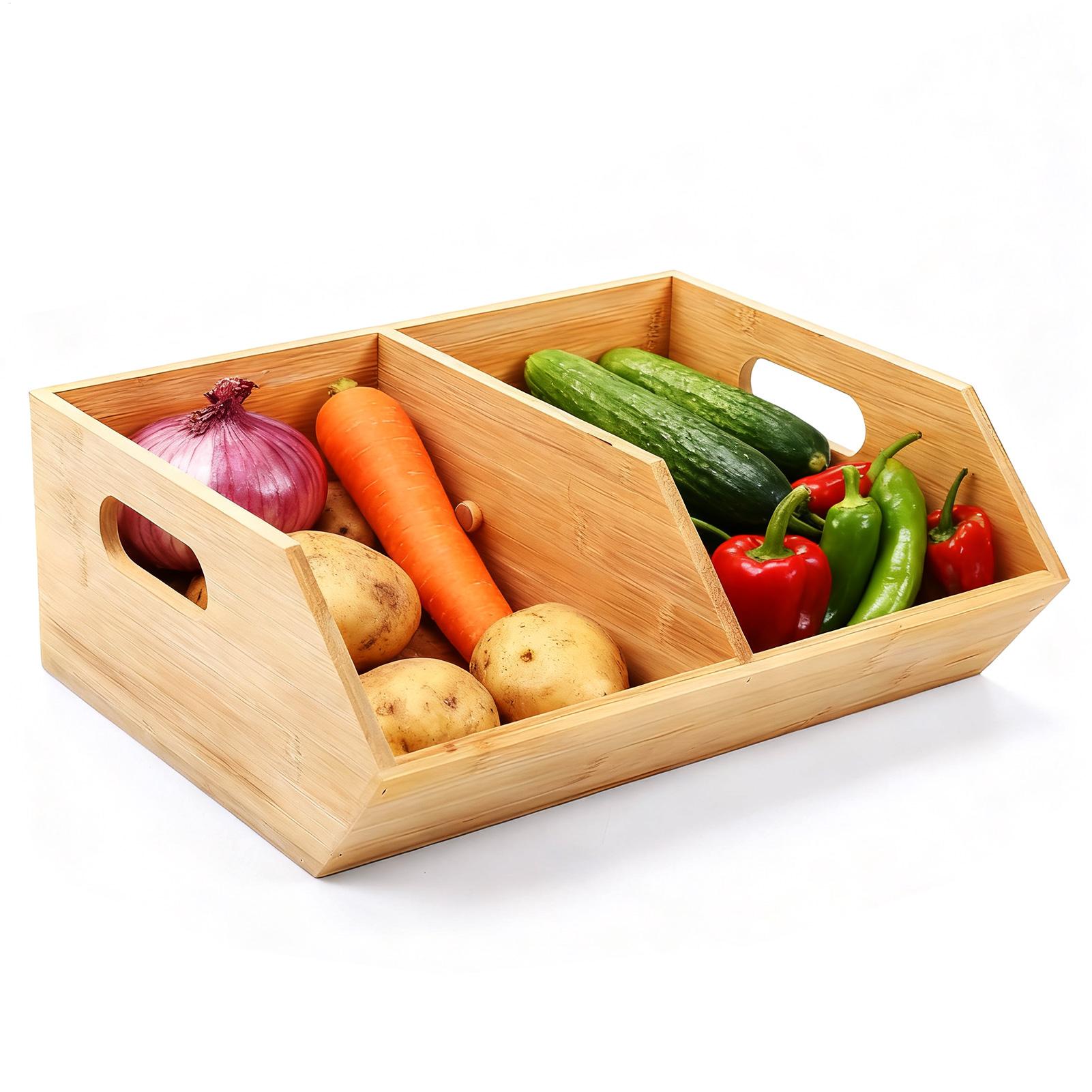 Pantry Storage Bins Wooden Con - Stackable Pantry Bin 评论和价格
