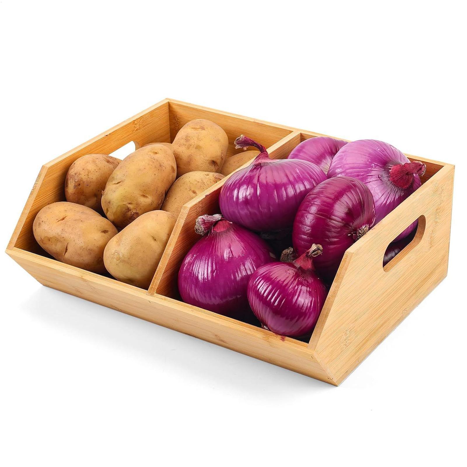 Pantry Storage Bins Wooden Con - Stackable Pantry Bin 评论和价格
