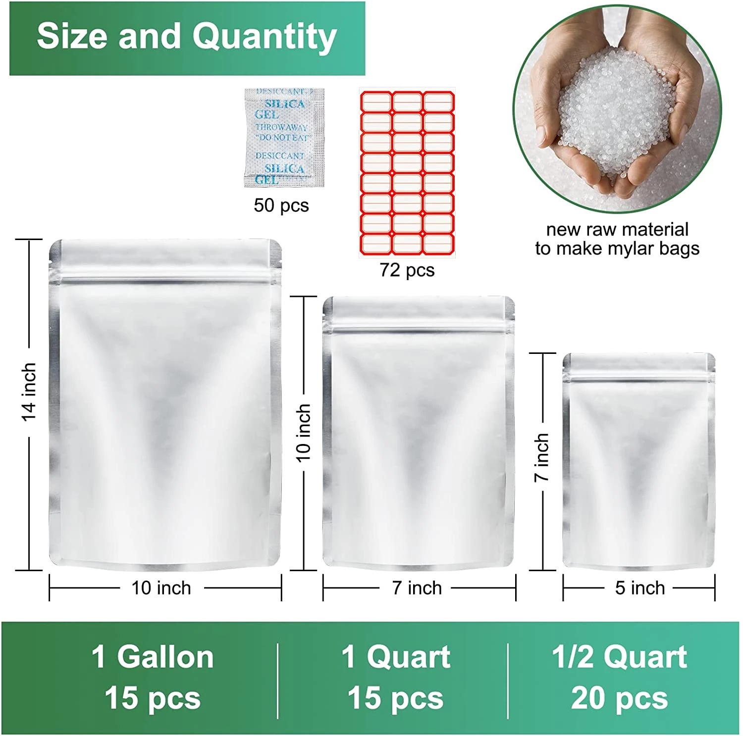 50Pack Aluminum Foil Package B - Food Storage Oxygen Absorbers 评论和价格