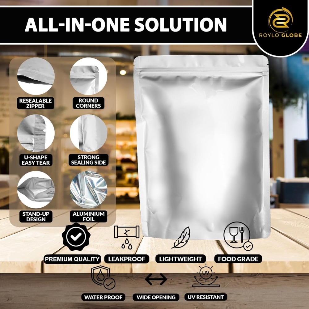 100pcs 2 Quart Mylar Bags with - Food Storage Oxygen Absorbers 评论和价格