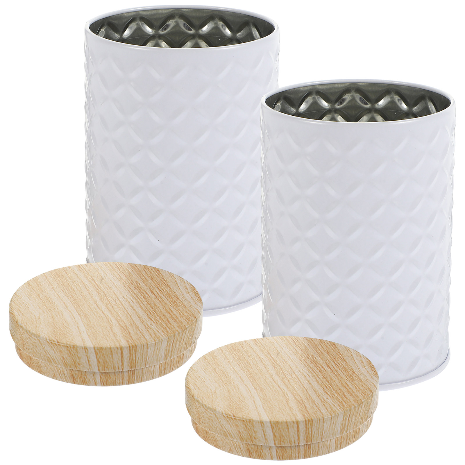 2Pcs Food Grade Tinplate Stora - Food Storage Organizer 评论和价格