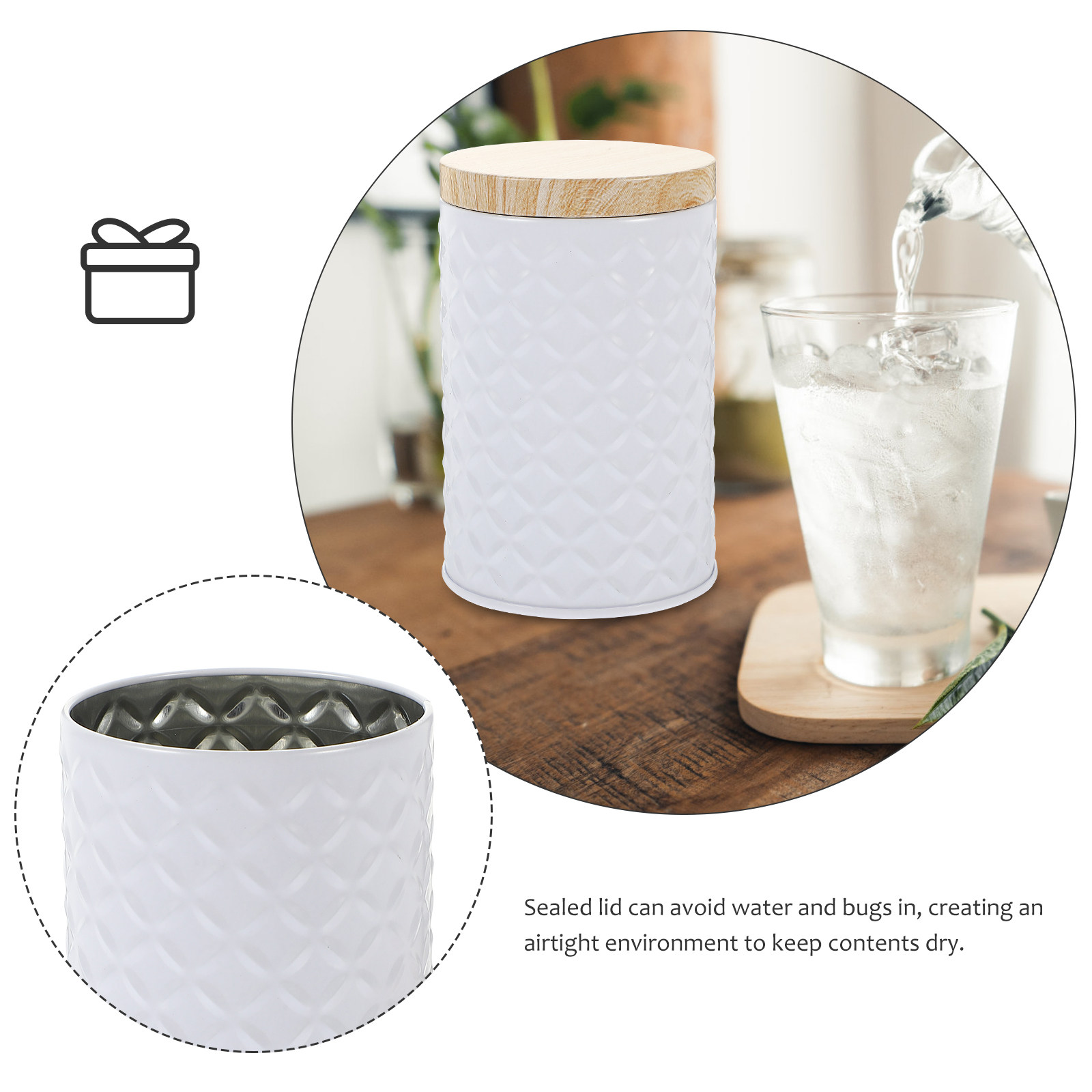 2Pcs Food Grade Tinplate Stora - Food Storage Organizer 评论和价格