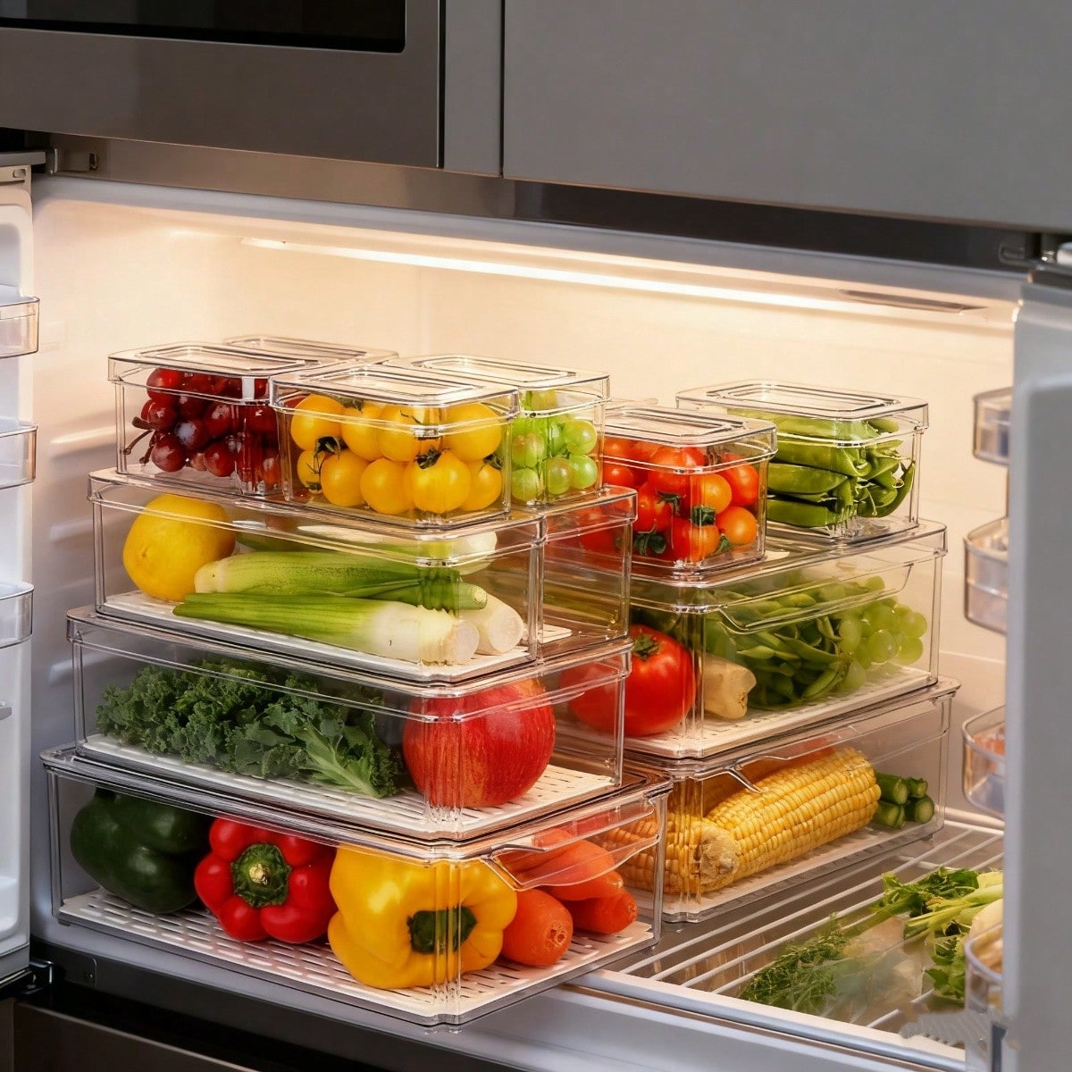 7 Pack Stackable Refrigerator  - Stackable Pantry Bin 评论和价格