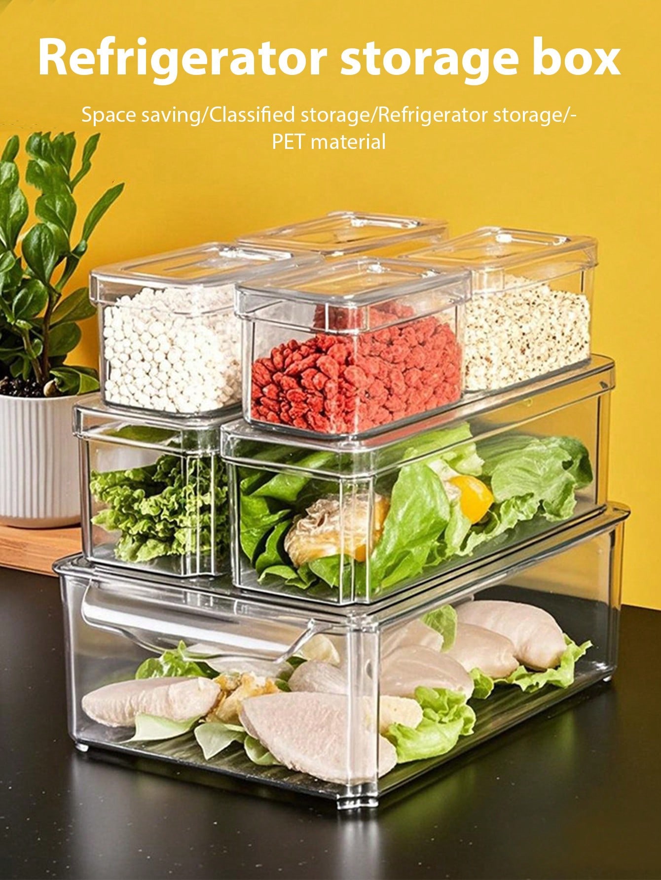7 Pack Stackable Refrigerator  - Stackable Pantry Bin 评论和价格