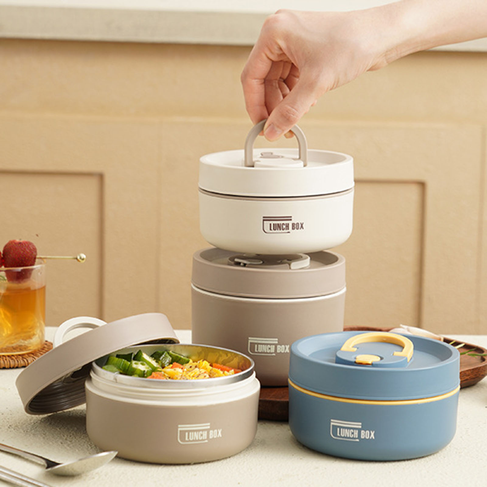 Insulated Lunch Box Set With S - Food Storage Hot 评论和价格