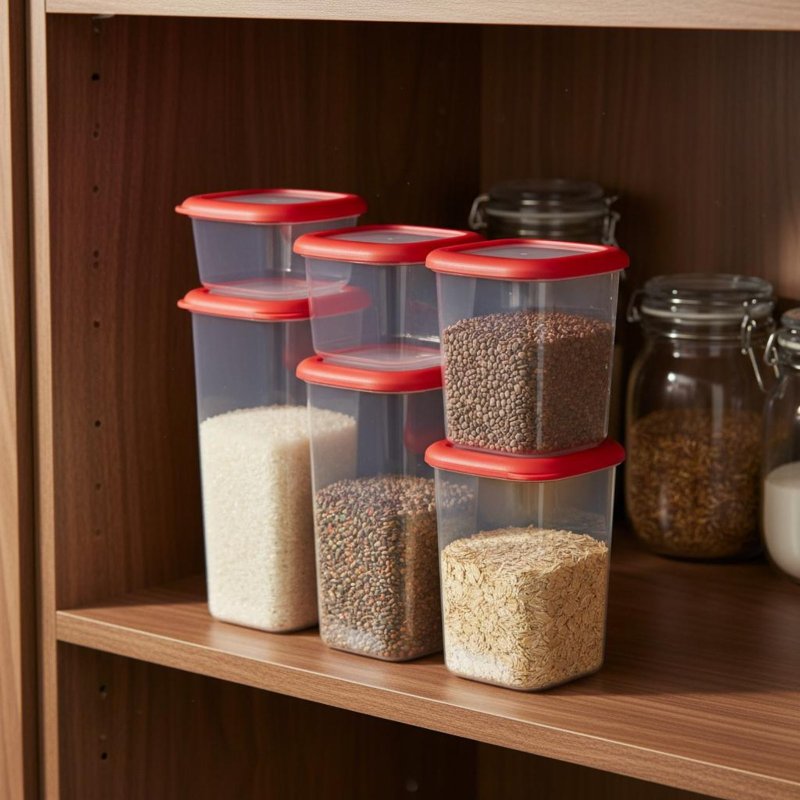 6 Pieces Airtight Food Storage - Stackable Pantry Bin 评论和价格