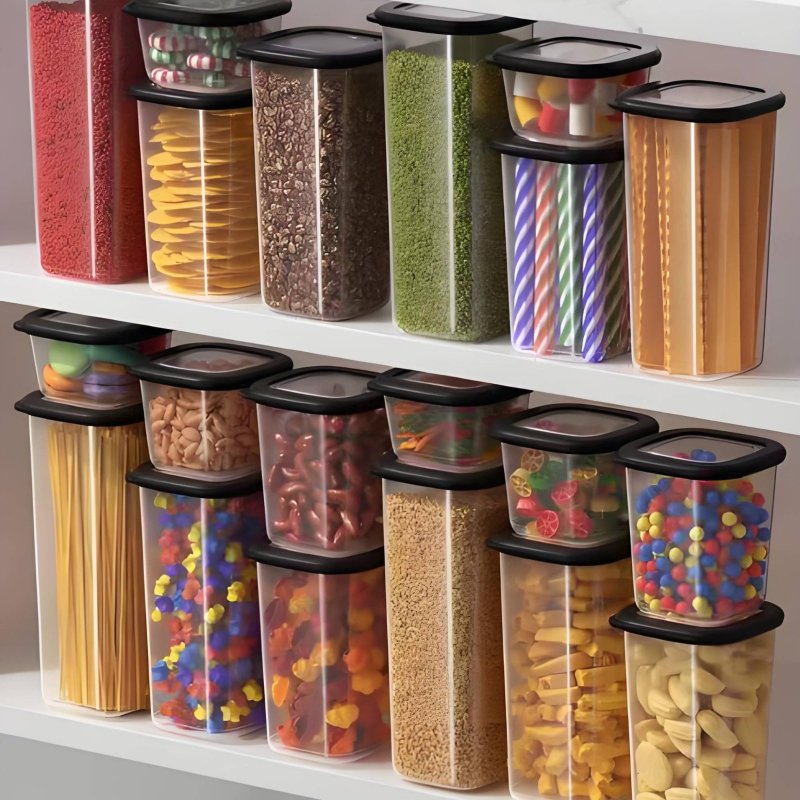 6 Pieces Airtight Food Storage - Stackable Pantry Bin 评论和价格