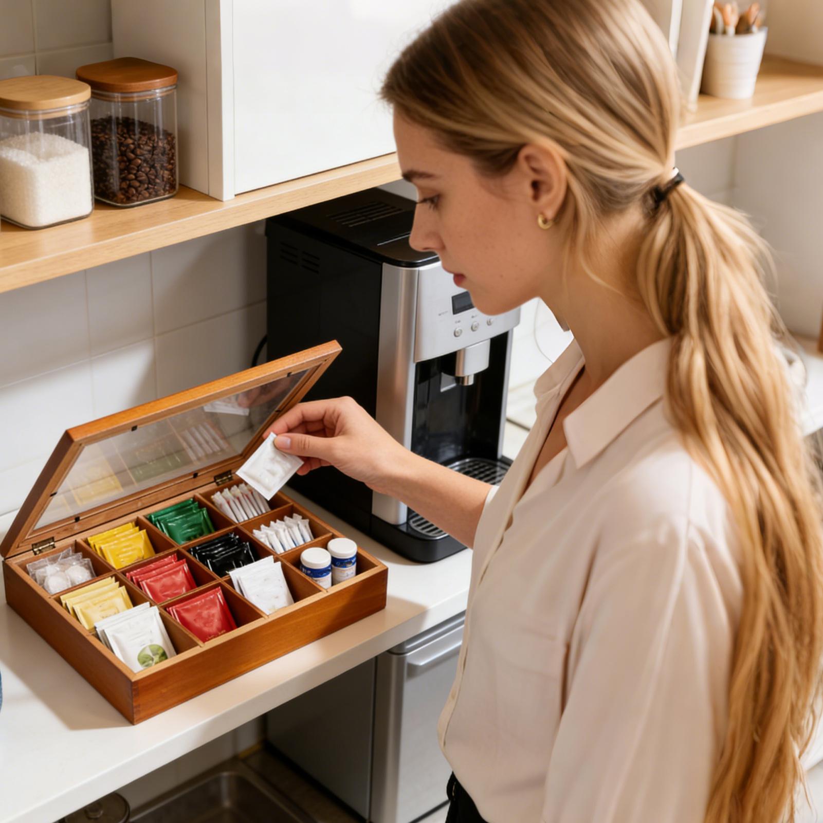 Tea Bag Storage 12-Compartment - Stackable Pantry Bin 评论和价格