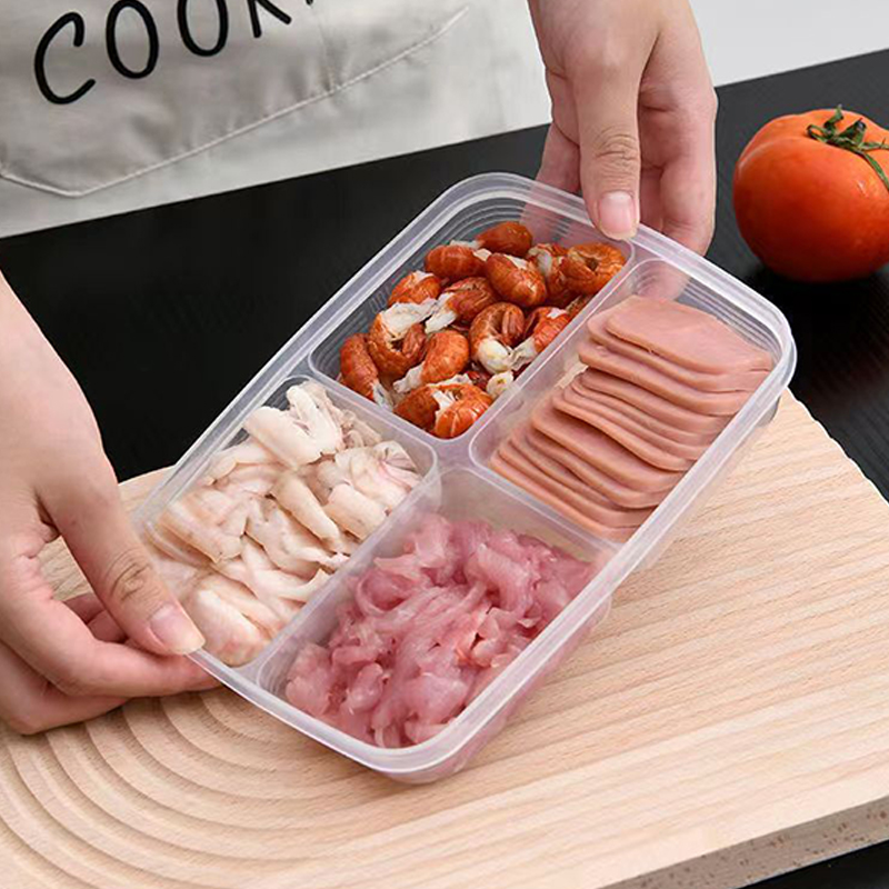 New【4 Grids Plastic Storage Bo - Food Storage Box Plastic 评论和价格