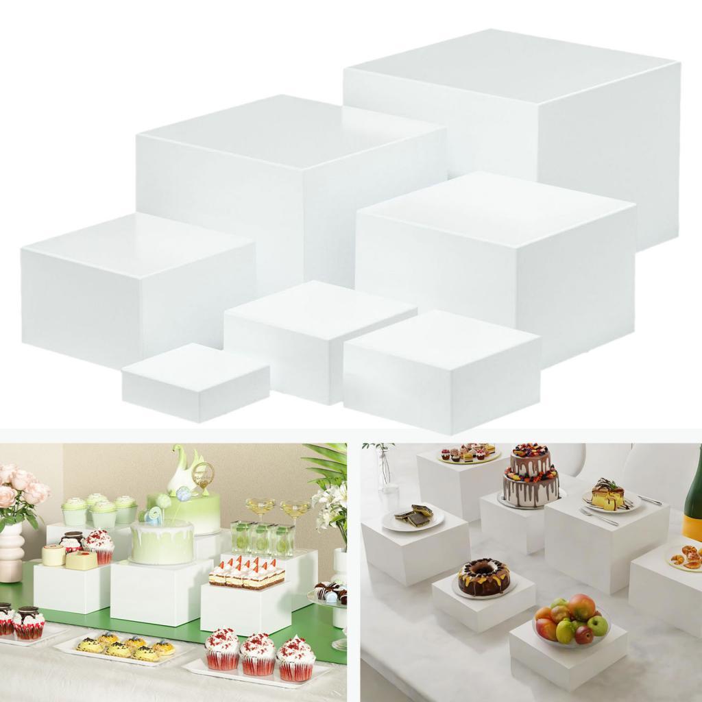 7 Pieces Acrylic Cube Display  - Food Storage Restaurant 评论和价格