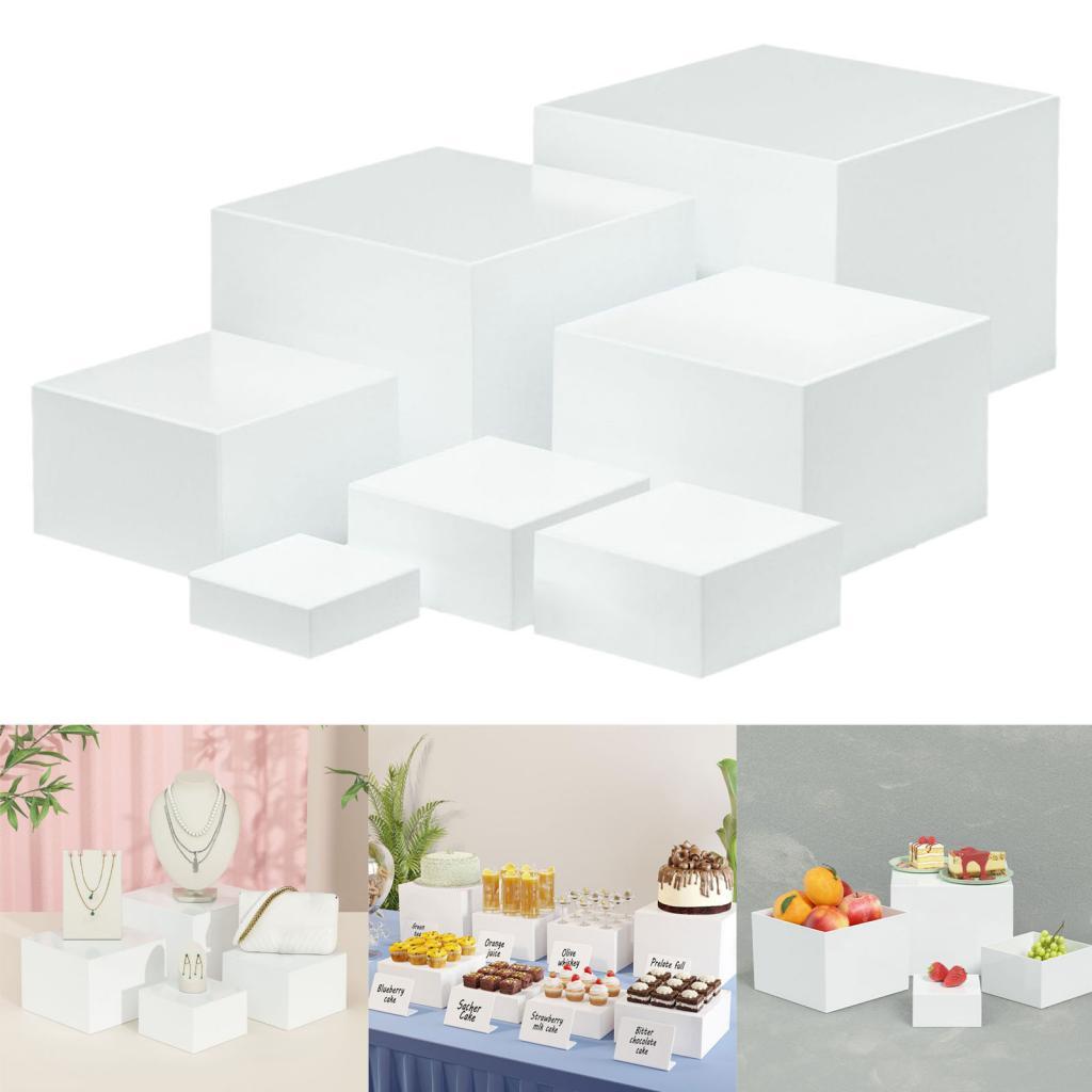 7 Pieces Acrylic Cube Display  - Food Storage Restaurant 评论和价格