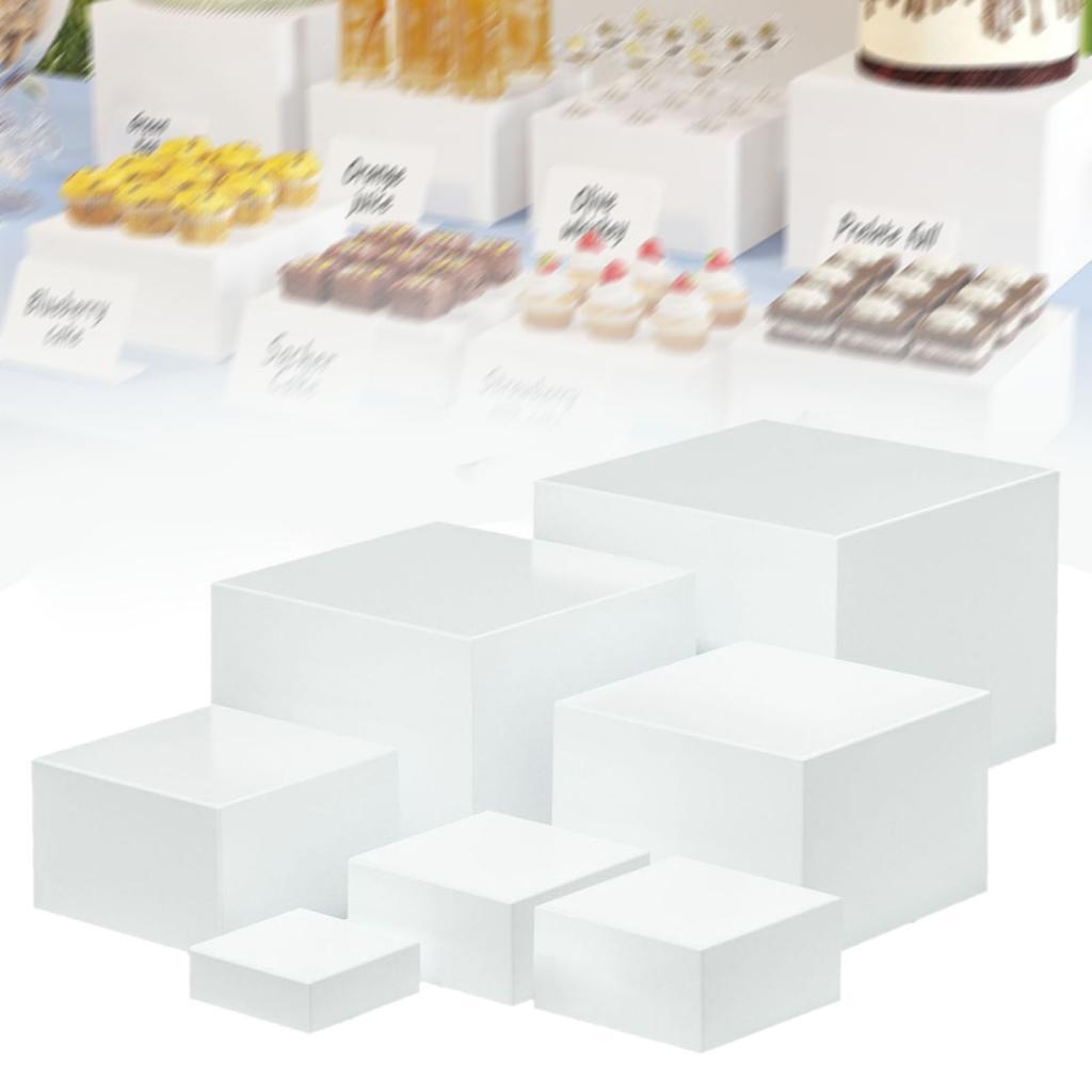 7 Pieces Acrylic Cube Display  - Food Storage Restaurant 评论和价格