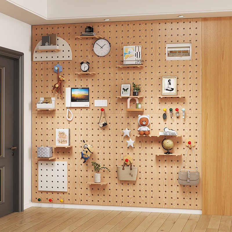 Solid Wood Nordic Pegboard Wal - Food Storage Organizer 评论和价格