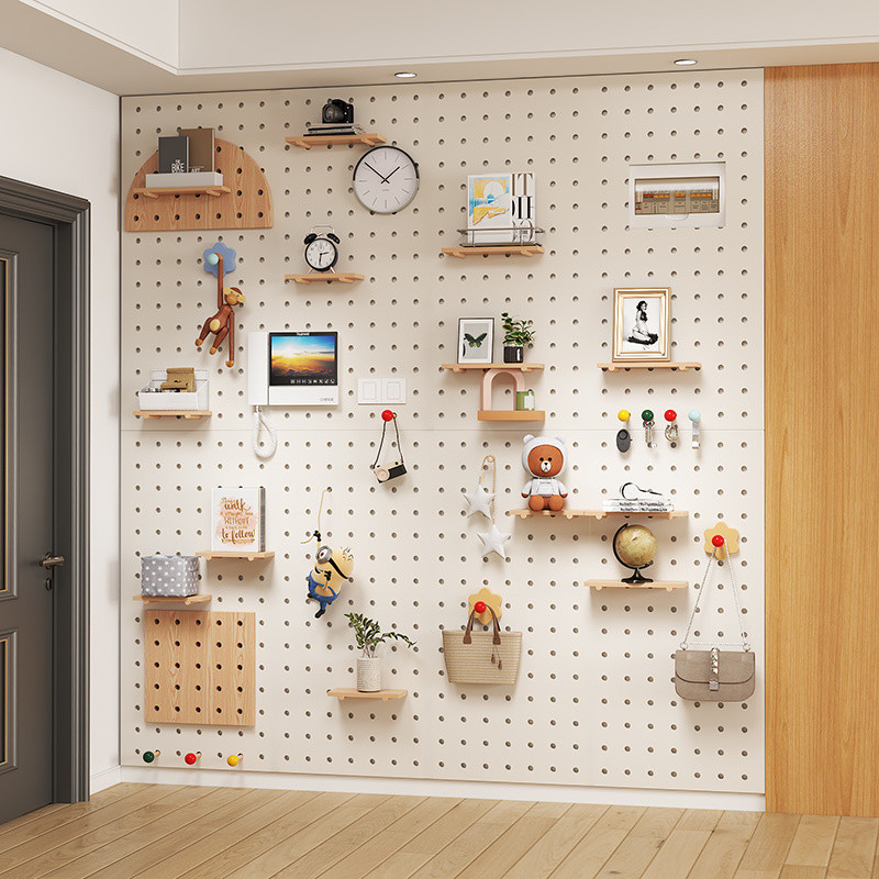 Solid Wood Nordic Pegboard Wal - Food Storage Organizer 评论和价格