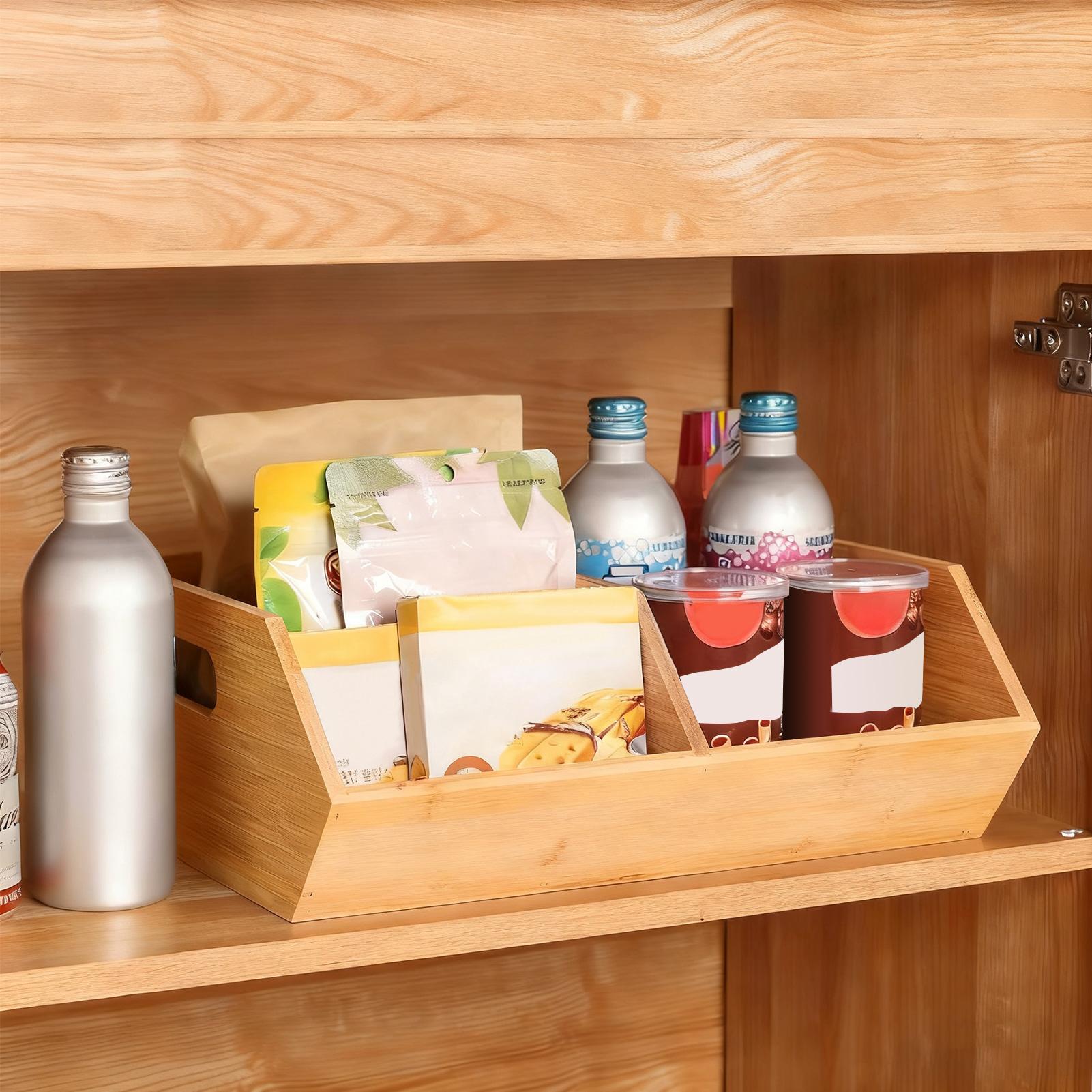 Pantry Organizer Wooden Organi - Stackable Pantry Bin 评论和价格