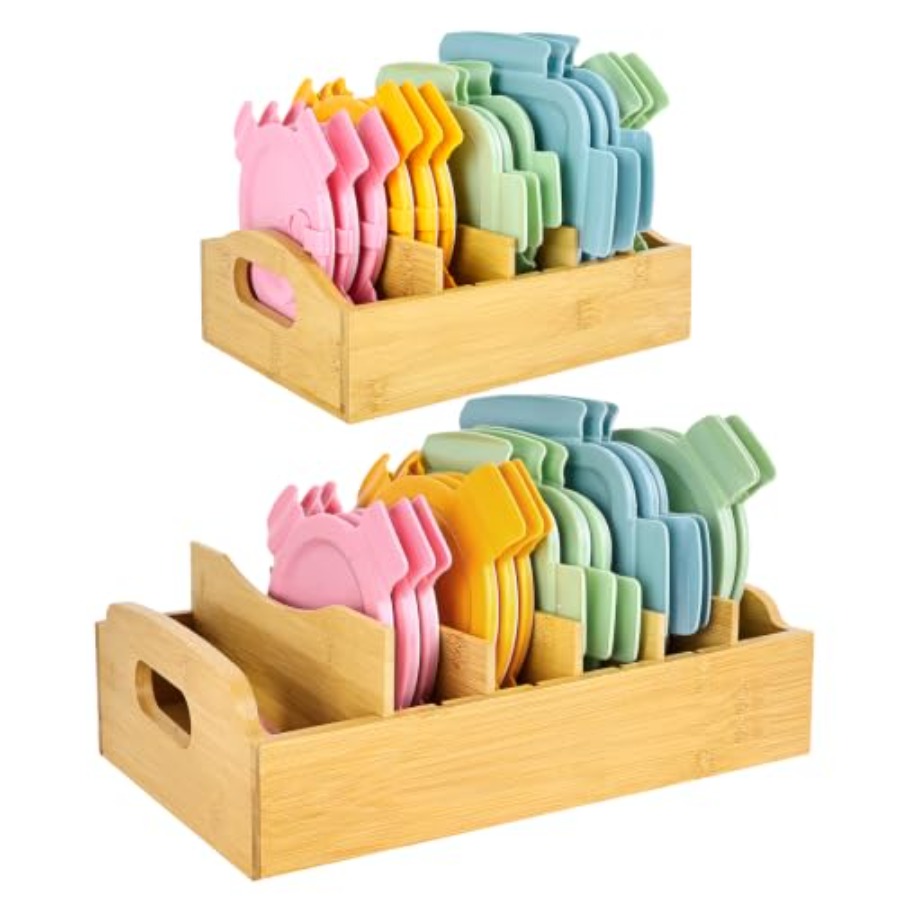 2 Pack Bamboo Lid Organizer, 1 - Food Storage Organizer 评论和价格