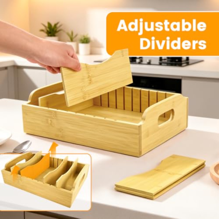 2 Pack Bamboo Lid Organizer, 1 - Food Storage Organizer 评论和价格