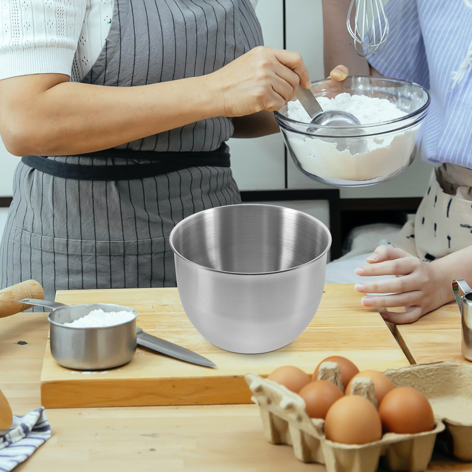 Deep Stainless Steel Mixing Bo - Food Storage Meal Prep 评论和价格